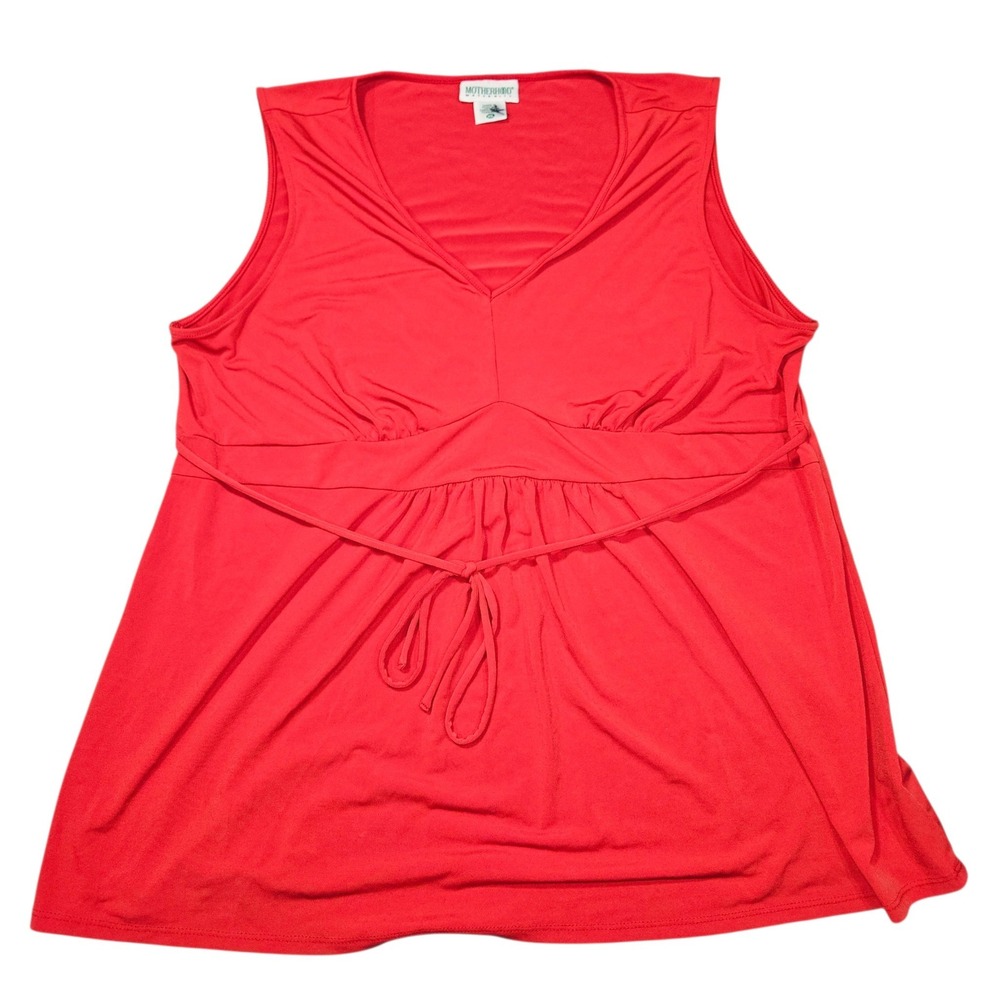 Motherhood Maternity Empire Waist Sleeveless Top Red Sz XL